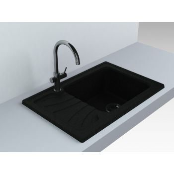 Кухонная мойка Fancy Marble Filadelfia 645x430 мм. светло-черная