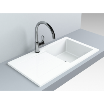 Кухонна мийка Fancy Marble Tennessee 780x435 мм. біла