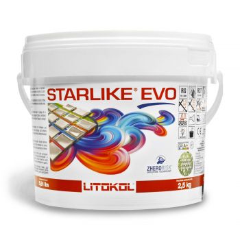 Затирка для плитки Litokol STARLIKE EVO 210/2.5кг Серо-бежевая