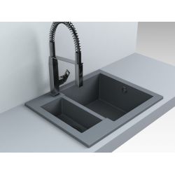 Кухонна мийка Fancy Marble Arizona 600x500 мм. сіра