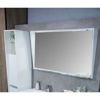 Зеркальный шкаф Fancy Marble Mc 85х70 см. белая