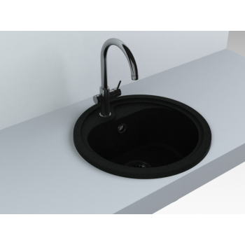 Кухонна мийка Fancy Marble Nevada 450x450 мм. світло-чорна