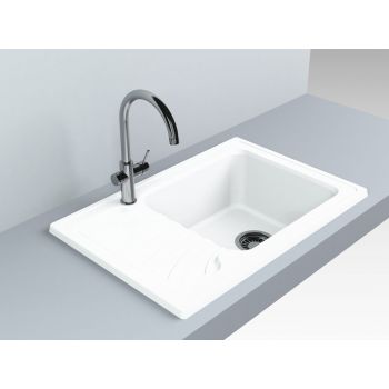 Кухонна мийка Fancy Marble Filadelfia 645x430 мм. біла
