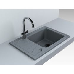 Кухонна мийка Fancy Marble Filadelfia 645x430 мм. сіра