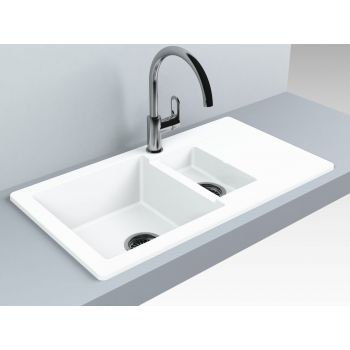 Кухонна мийка Fancy Marble Alabama 770x430 мм. біла