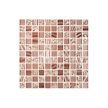 Мозаїка Kotto Ceramica Gm 8006 C3 Вrown Sahara S1/Brown Silver S6/Brown Silver 300x300