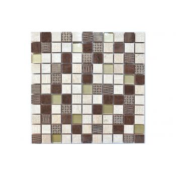 Мозаїка Kotto Ceramica См 3042 С3 Beige/Eboni/Gold 300x300