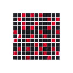 Мозаїка Kotto Ceramica Gm 8005 C2 Red Silver S6/Black 300x300