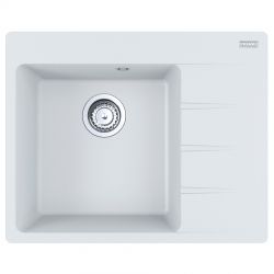 Кухонна мийка FRANKE CENTRO CNG 611-62 TL біла, крило праворуч (114.0630.457) 620х500 мм.