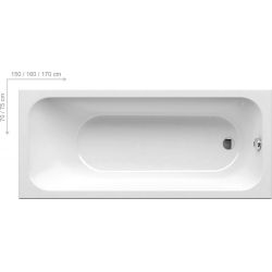 Ванная прямоугольная Ravak Chrome C741300000 170х75 см.