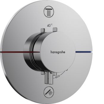 Наружная часть термостата на 2 потребителя Hansgrohe Showerselect Comfort S 15554000