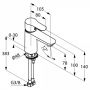 Смеситель для раковины Kludi 321260575 Objekta