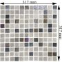 Мозаика AquaMo Gray Matt Mix 317x317