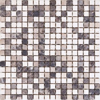 Мозаїка K-MOS TRAVERTINO MIX EMPERADOR (15X15) 305x305