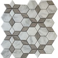 Мозаїка Mozaico De Lux S-Mos SPTH2840-207R-8 Wood+White 300x260