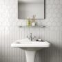 23367 Chevron Wall Black Matt Right 52X186