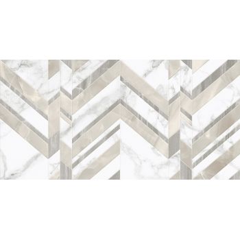 Плитка Marmo Bianco Chevron Білий G70151 600X300