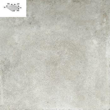 Сходинка пряма з капіносом Gres Aragon Urban Gris Peldano Redondo 970032 330x297