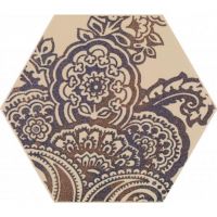 Декор Paradyz Glitter Mood Blue Heksagon Inserto B Rekt. 171X198