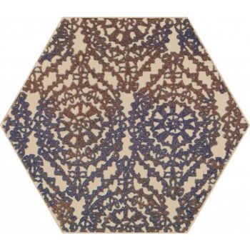 Декор Paradyz Glitter Mood Blue Heksagon Inserto A Rekt. 171X198