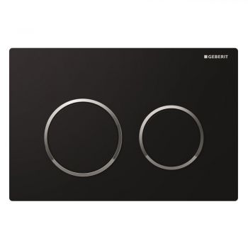 Кнопка змиву Geberit Omega20, чорний/глянцевий хром (115.085.KM.1)
