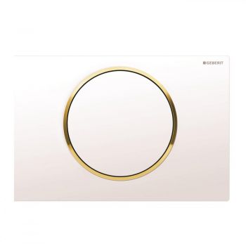 Кнопка змиву Geberit Sigma10, білий/золото (115.758.KK.5)