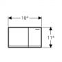 Geberit Omega60 115.081.SI.1 Кнопка змиву