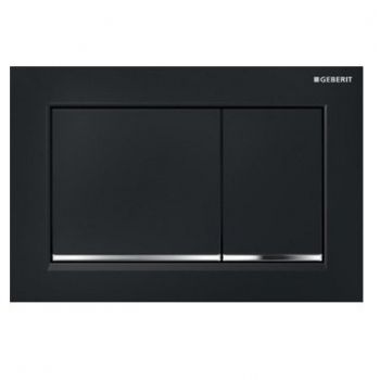 Клавіша змиву Geberit Omega30 пластик, чорний/глянцевий хром (115.080.KM.1)
