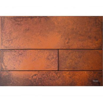 Панель змиву з двома клавішами TECEsquare II, метал, іржава сталь, Rusted steel (9240845)