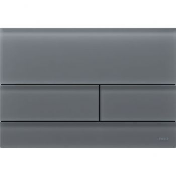 Панель змиву з двома клавішами TECEsquare, скло, сигнальний сірий матовий, Satined signal grey glass (9240826)