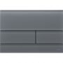 Панель змиву з двома клавішами TECEsquare, скло, сигнальний сірий матовий, Satined signal grey glass (9240826)
