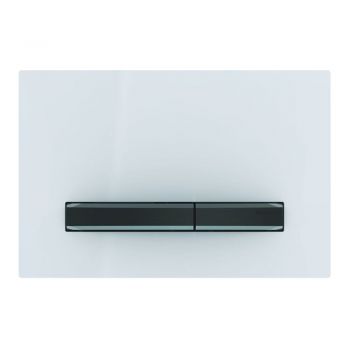 Клавиша смыва Geberit Sigma50, белый/черный хром (115.671.11.2)