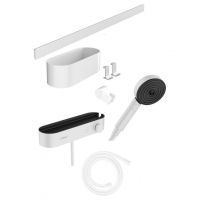 Комплект аксессуаров Hansgrohe WallStoris Activation EcoSmart с термостатом 7в1, Matt White (24250700)