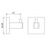 Jaquar Kubix Prime AKP-CHR-35791P Крючок для полотенец