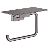 Держатель туалетной бумаги Hansgrohe AddStoris с полочкой, Brushed Black (41772340)