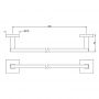 Jaquar Kubix Prime AKP-CHR-35711PS Полотенцедержатель