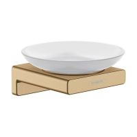 Мыльница подвесная Hansgrohe AddStoris, Brushed Bronze/стекло (41746140)