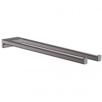 Полотенцедержатель Hansgrohe AddStoris 44,5 см двойной, Brushed Black Chrome (41770340)