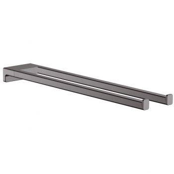 Рушникотримач Hansgrohe AddStoris 44,5 см подвійний, Brushed Black Chrome (41770340)