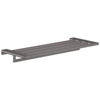 Полочка с полотенцедержателем Hansgrohe AddStoris 63.0/64.8 x 24.8 см, черный матовый хром (41751340)