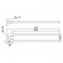 Jaquar Kubix Prime AKP-CHR-35715PS Полотенцедержатель