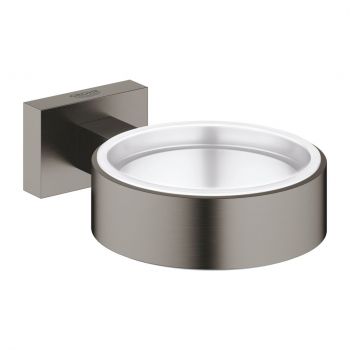 Тримач для склянки та мильниці Grohe ESSENTIALS CUBE, матовий графіт (40508AL1)