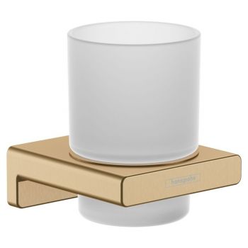 Склянка підвісна Hansgrohe AddStoris, Brushed Bronze/скло (41749140)