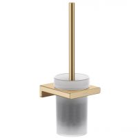 Щетка для унитаза Hansgrohe AddStoris подвесная, Brushed Bronze/стекло (41752140)