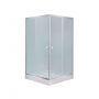 Набор Lidz душевая кабина Wawel SC80x80.SAT.LOW.FR, стекло Frost 4 мм + поддон Mazur