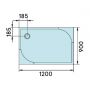 Ronal WAA9012004 Tracy поддон 900х1200