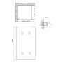 Душевая перегородка Qtap Walk-In Standard CRM209.C8 90х200 см, стекло Clear 8 мм, покрытие CalcLess