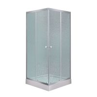 Lidz Wawel SC80x80.SAT.LOW.FR Душевая кабина квадратная, стекло Frost 4 мм + Lidz Душевой поддон KAPIELKA ST80x80х14