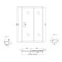 Душевая дверь в нишу Lidz Aria SD120x185.CRM.FR, стекло Frost 5 мм