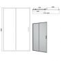 Devit FEN3540B ART Душові двері 1200, чорний матовий, без піддона, скло прозоре